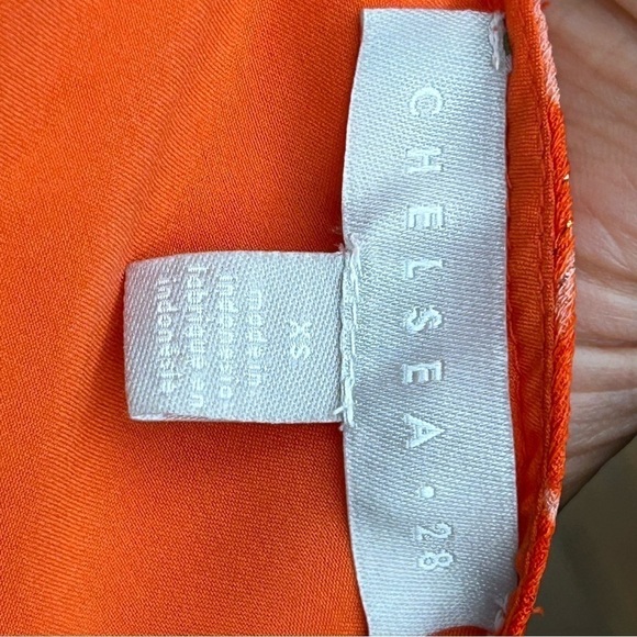 Chelsea28 orange peach sliced floral dress - Picture 5 of 7